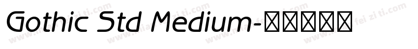 Gothic Std Medium字体转换